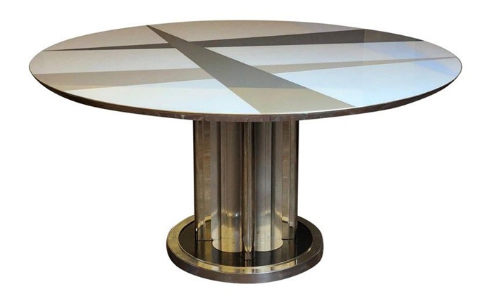 現(xiàn)代輕奢不銹鋼巖板高檔西餐廳家具