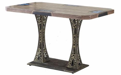 鐵藝美式鄉(xiāng)村工業(yè)復(fù)古休閑鐵塔餐桌