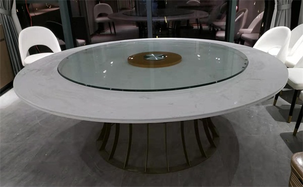 時(shí)尚酒樓餐廳大理石餐桌_中式餐廳餐桌椅定做