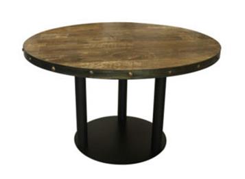 餐館酒樓復(fù)古實(shí)木大圓桌包廂飯桌