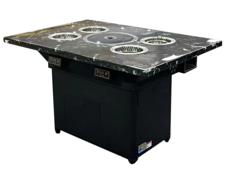 一人一鍋小火鍋大理石無煙烤涮一體桌