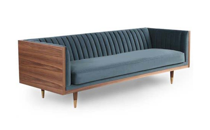 新中式會(huì)所胡桃木簡約沙發(fā)家具