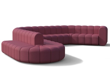 高級會所大廳幾何s形沙發(fā)