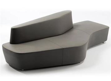 休閑會所簡約異形低靠背卡座沙發(fā)