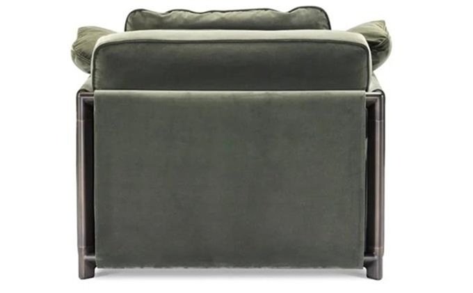 高檔會所北歐現(xiàn)代不銹鋼免洗科技布單人沙發(fā)