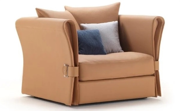 高檔會所客房意式現(xiàn)代時尚皮革單人沙發(fā)椅