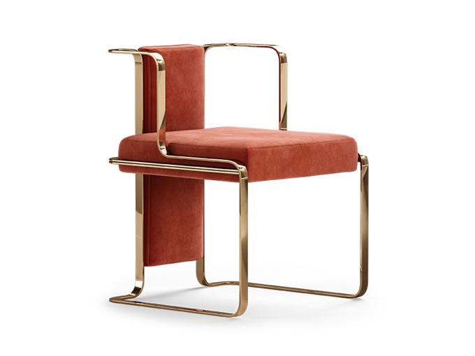 會(huì)所輕奢鈦金不銹鋼簡(jiǎn)約金屬椅子