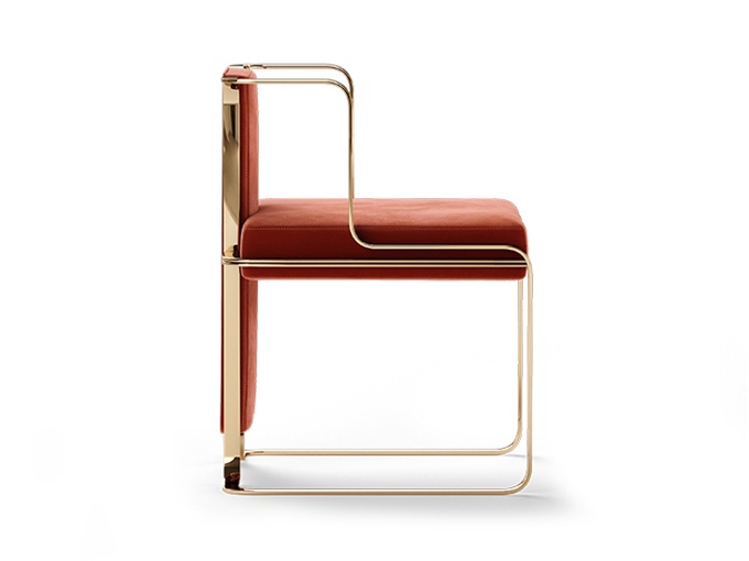 會(huì)所輕奢鈦金不銹鋼簡(jiǎn)約金屬椅子