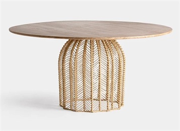 高級(jí)會(huì)所創(chuàng)意時(shí)尚藤編圓桌子