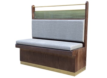 火鍋店中式時尚實木卡座沙發(fā)