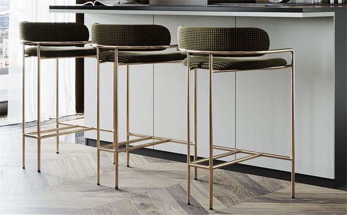 現(xiàn)代酒吧不銹鋼吧椅_拉絲金不銹鋼酒吧椅