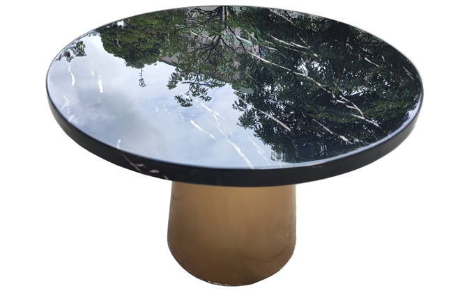 夜場(chǎng)酒吧輕奢不銹鋼大理石桌子