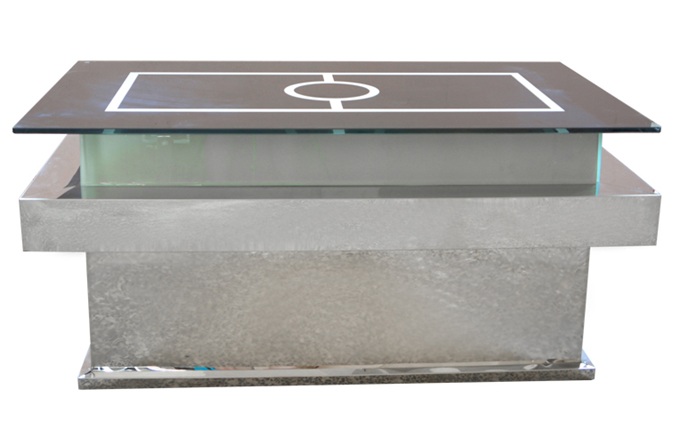 ktv專用發(fā)光鋼化玻璃不銹鋼茶幾