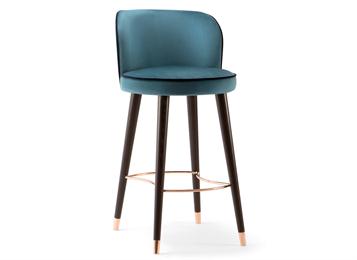 現代咖啡廳輕奢不銹鋼高腳吧椅