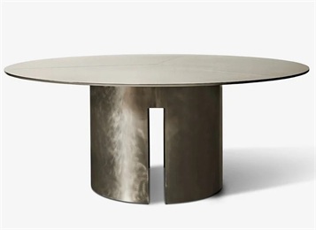 咖啡店黑金不銹鋼現(xiàn)代咖啡圓桌