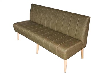 咖啡館休閑實木真皮沙發卡座