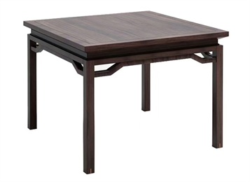 明清中式實(shí)木八仙桌_仿古圓飯桌椅組合