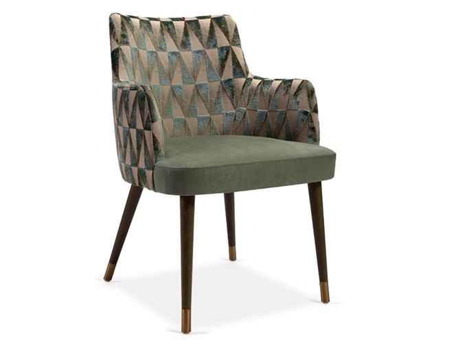 音樂(lè)餐廳絨皮軟包時(shí)尚實(shí)木靠背椅