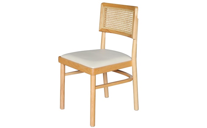 經(jīng)典木質(zhì)編藤咖啡廳餐椅