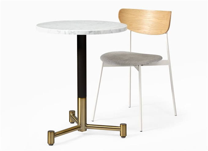 單位食堂時尚大理石餐桌