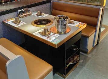 烤肉店上排煙無(wú)煙炭火烤肉桌