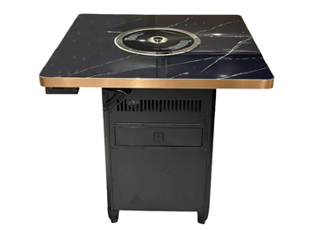 烤肉店時(shí)尚不銹鋼封邊大理石無(wú)煙烤肉桌