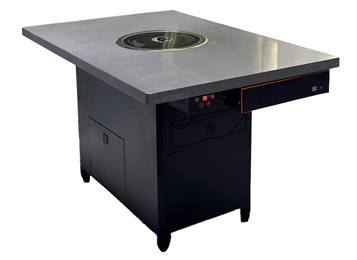 自助烤肉店大理石無(wú)煙自凈化烤肉桌