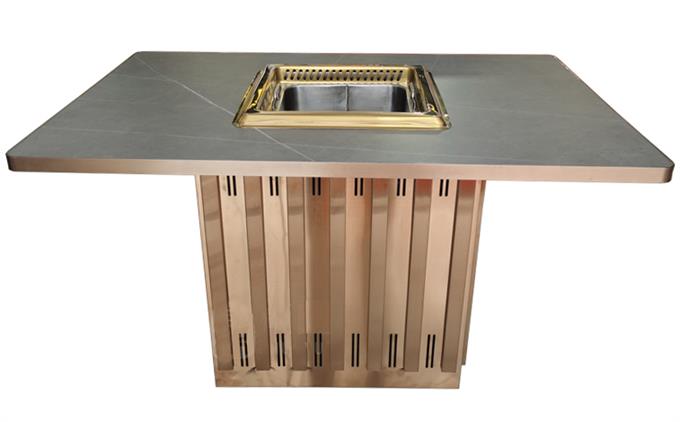 火鍋店時(shí)尚巖石板下沉式智能無煙火鍋?zhàn)? data-bd-imgshare-binded=