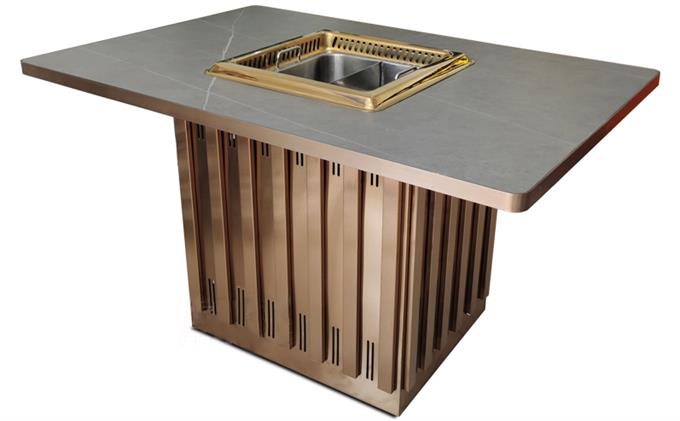 火鍋店時(shí)尚巖石板下沉式智能無煙火鍋?zhàn)? data-bd-imgshare-binded=