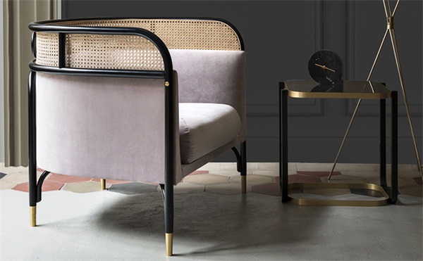 現(xiàn)代西餐廳休閑會(huì)所茶樓中式實(shí)木休閑藤編椅子