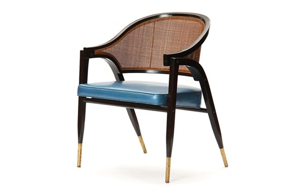 西餐廳優(yōu)質(zhì)實(shí)木靠背扶手餐廳軟包藤編椅