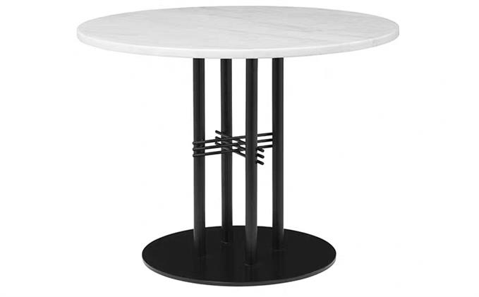 現(xiàn)代簡約金屬腳大理石西餐桌