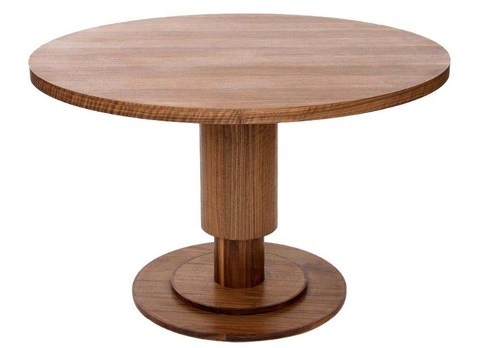 簡(jiǎn)約休閑全實(shí)木西餐廳圓桌子