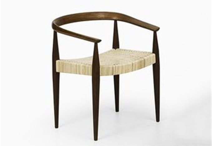 中餐廳休閑繩索實木簡約扶手椅子