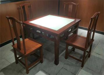 中餐廳中式餐桌椅_湘菜川菜館實木復(fù)古桌椅定制