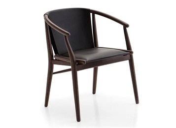 西餐主題餐廳簡(jiǎn)約實(shí)木皮藝椅子