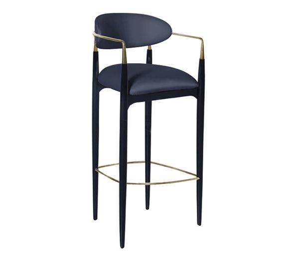 后現代風格流行酒吧家具不銹鋼軟包酒吧椅