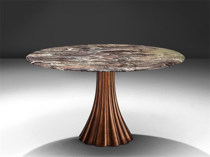 高檔餐廳現(xiàn)代簡約不銹鋼大理石桌子