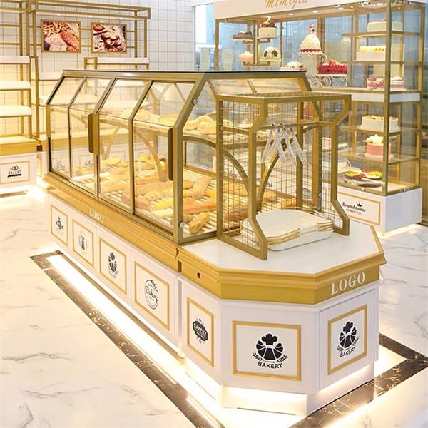 面包展示柜烘焙店多層中島糕點(diǎn)柜臺
